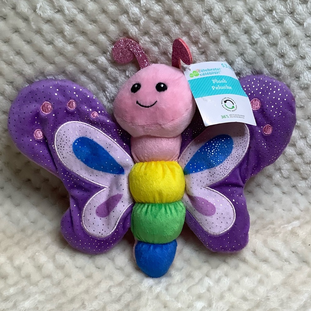 Way To Celebrate Butterfly Plush with Hang Tag